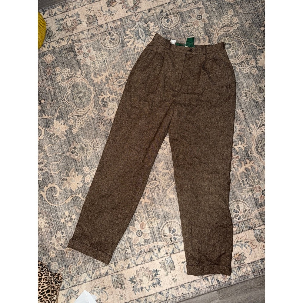 Vintage Ralph Lauren Cashmere Wool Tweed Casual Pants Cuffed